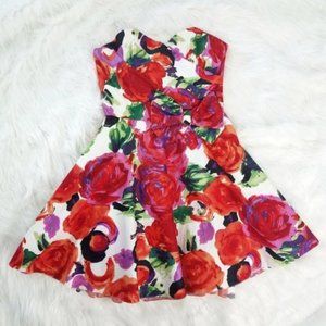 Strapless Floral Dress, Size L